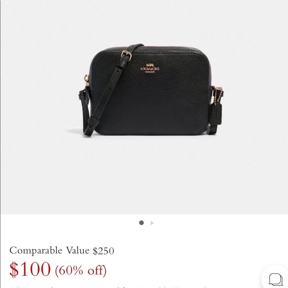 Black Coach mini crossbody bag